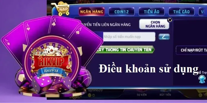 dieu khoan su dung ve nap tien tai rikvip Điều khoản sử dụng về nạp tiền tại RikVip